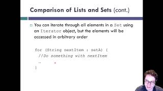 Iterating Over Sets