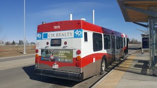 Calgary Transit 2004 New Flyer D40LF #7876 on Route 304 Max Yellow Woodpark