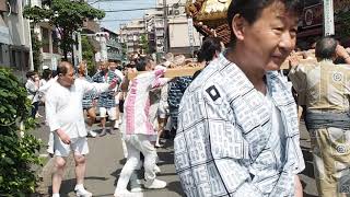 令和元年　お祭り散歩　品川　荏原神社　神輿渡御　宮入り道中　2019.6.8