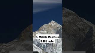 Top 5 Highest Mountain in Asia #shorts #mountains #top10