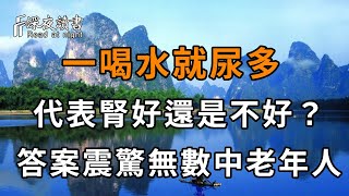 一喝水就尿多？代表腎臟好還是不好？看完這3點，你就明白了，無數老人後悔看晚了！【深夜讀書】