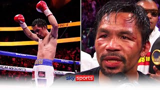 Manny Pacquiao receives standing ovation despite defeat to Yordenis Ugás | Post-fight interview