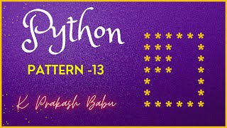 PYTHON PATTERN PROGRAM 13
