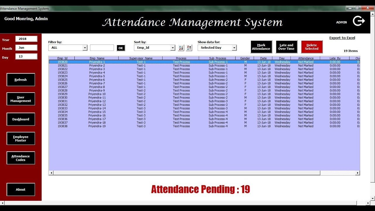 Demo: Attendance Management System V1.0 - YouTube