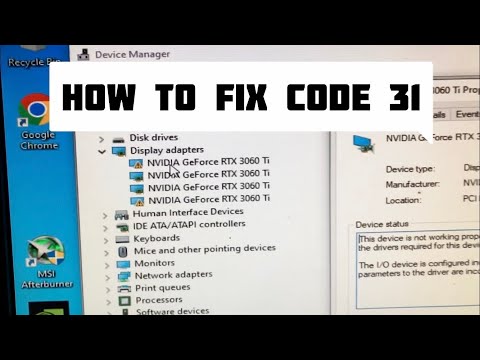 How to Fix Code 31 Errors in Windows