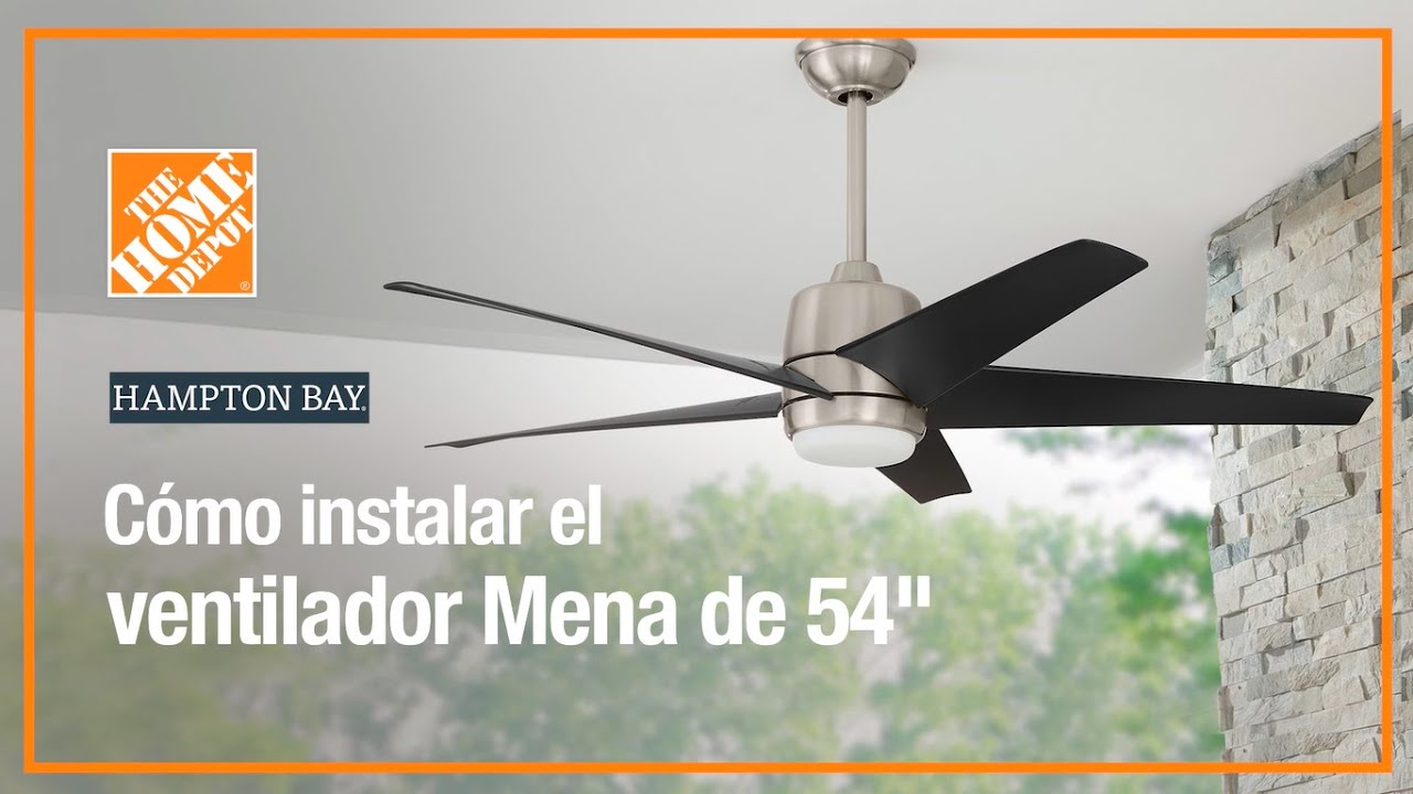 Cómo Instalar El Ventilador De Techo Mena Hampton Bay |Ventilación Y ...