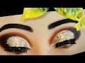 glitter cut crease eyeshadow tutorial ll step by step eyeshadow tutorial for beginners ll