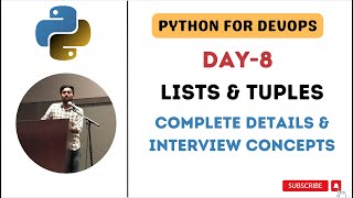 Day-8 | Lists and Tuples | Interview Concepts | Python for DevOps #python #abhishekveeramalla