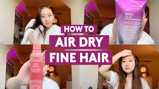 How to Air Dry Fine Hair | No Heat Hair Care Routine | Real Simple