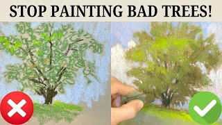 Tired of Painting Bad Trees? Learn my 7 EASY Steps for More Artistic Trees!