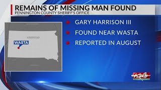 Missing man's remains found in Pennington County