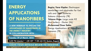 Webinar "Energy Applications of Nanofibers"
