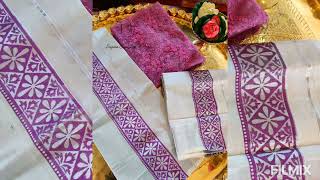 Latest kerala kasavu saree designs#south indian wear#onam#vishu#wedding#2022 trend