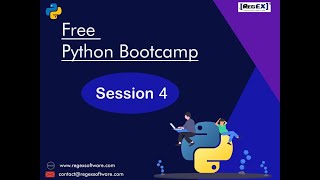 PYTHON TUTORIAL - SESSION 4: Live Training on Python | From Basics to Advance | BootCamp