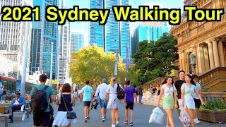 【4K】 🇦🇺🌆 2021 Sydney Walking Tour | George Street | Walking from QVB to Town Hall | Australia