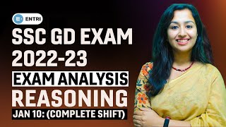 SSC GD Exam Analysis 2022-23 | 10 Jan | Reasoning Questions | Entri App SSC Classes