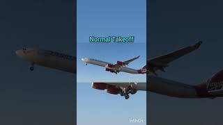 Normal Takeoff vs Vertical takeoff #aviation #avgeeks #plane #shorts