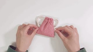 DIY l ✌🏻손바느질로 이어폰, 에어팟 파우치 만들기 (크리스마스 선물 아이디어) / Make an Airpods, Earphone pouch.