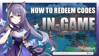 How To Redeem Codes In Game (Genshin Impact)