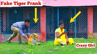 Fake Tiger Prank on Crazy Girl | So Funny Videos | Prank video | ComicaL TV