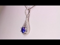 tanzanite pendant .54 carat bvv color