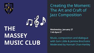 Music Club: Creating the Moment, the art and craft of jazz composition