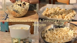 4 Delicious Sweet \u0026 Savoury Popcorn Recipes | Nikki Lilly