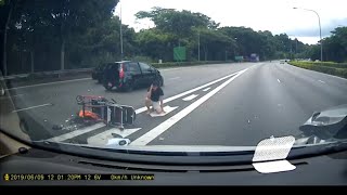 9Jun2019 multiple accidents on pie towards changi that caused major traffic jam on pie / bke exit