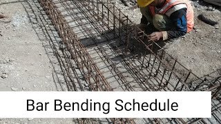 Bar Bending Schedule of Drain and Trench