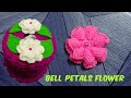 bell petals flower crochet_ kait bunga 3D #crochet #mengait #merajut