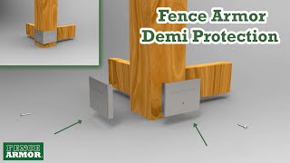 Fence Armor Post Guard Demi Post Protection on a Corner Post | Fence Armor