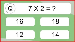 20 Multiplication Quiz Exercises for Kids