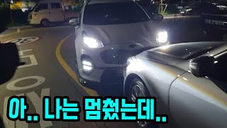 16853회. 상대차가 급하게 돌면서 때렸습니다.. 100:0 아닌가요?