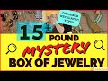 HUGE MYSTERY JEWELRY BOX UNBOXING | 15+  POUND GOODWILL JEWELRY BOX Opening Unjarring Reveal SILVER