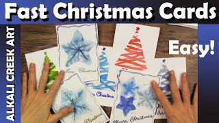 SUPER-FAST and EASY Watercolor Christmas Cards | VLOGMAS Day 5