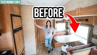My RV remodel on a budget before & after - see the whole transformation!!