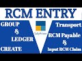 How To RCM Entry // Group & Ledger Create // In Tally Prime //