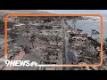 Drone video shows devastation in Lahaina