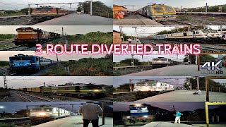 [4K | ULTRA HD] 3 Route Diverted Trains Skipping Upper Kopar | Derailment | #IndianRailways