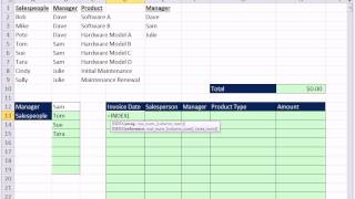 Excel 2010 Magic Trick 877: Manager Sales Rep Report: OR Criteria Formula To Extract Records