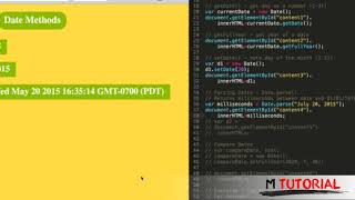 Tutorial JavaScript for beginners #31 Date Methods # M Tutorial