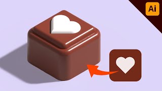 【illustrator】チョコレートの3D素材を作る方法