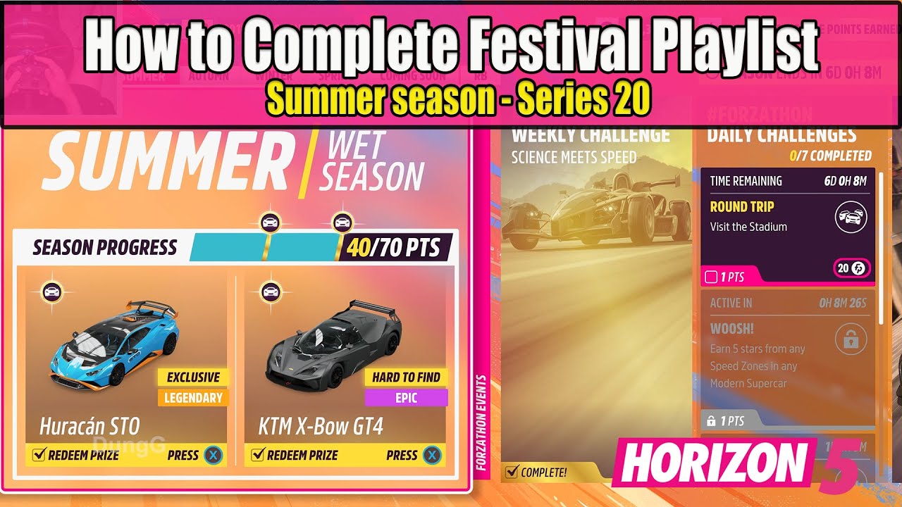 Forza Horizon 5 How To Complete Festival Playlist Summer Season Series ...