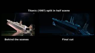 Titanic split scene Behind the scene x Final cut side by side