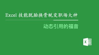 Excel 技能脱胎换骨蜕变职场大神：动态引用的福音