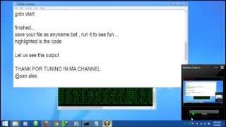 How to create a falling matrix Code effect in Notepad