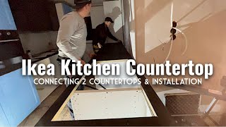 Ikea Laminate Countertop - How to Attach 2 pieces using miter bolts
