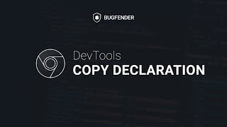Google Chrome Tools - Copy CSS Declaration