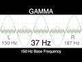 37 hz pure binaural beat 🎧 gamma waves 150hz base frequency 🎧 ondas gamma 100%