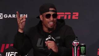 Greg Hardy UFC Boston Post Fight Press Conference/Win overturned from using an Inhaler